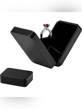 Rotating Black Engagement Ring box- box only!